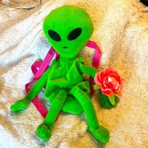 Plush alien backpack